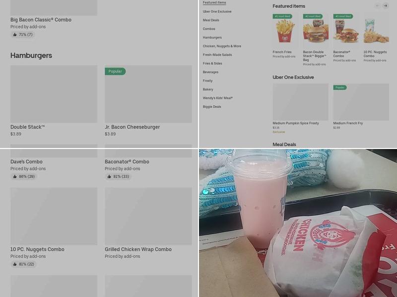 Wendy's Menu