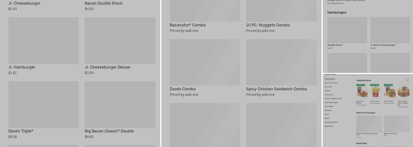 Wendy's Menu