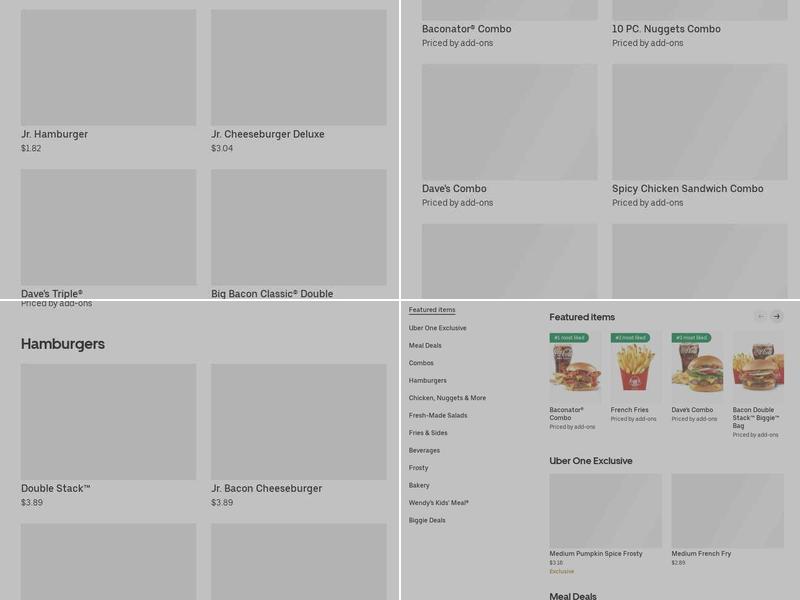 Wendy's Menu