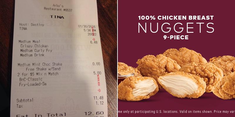Arby's Menu