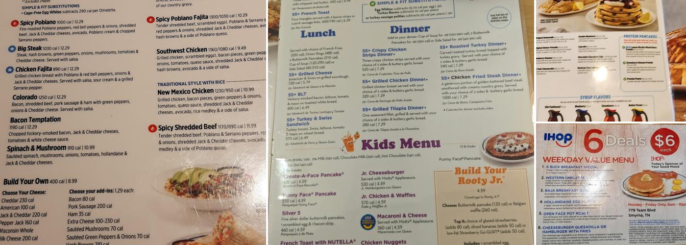 IHOP Menu