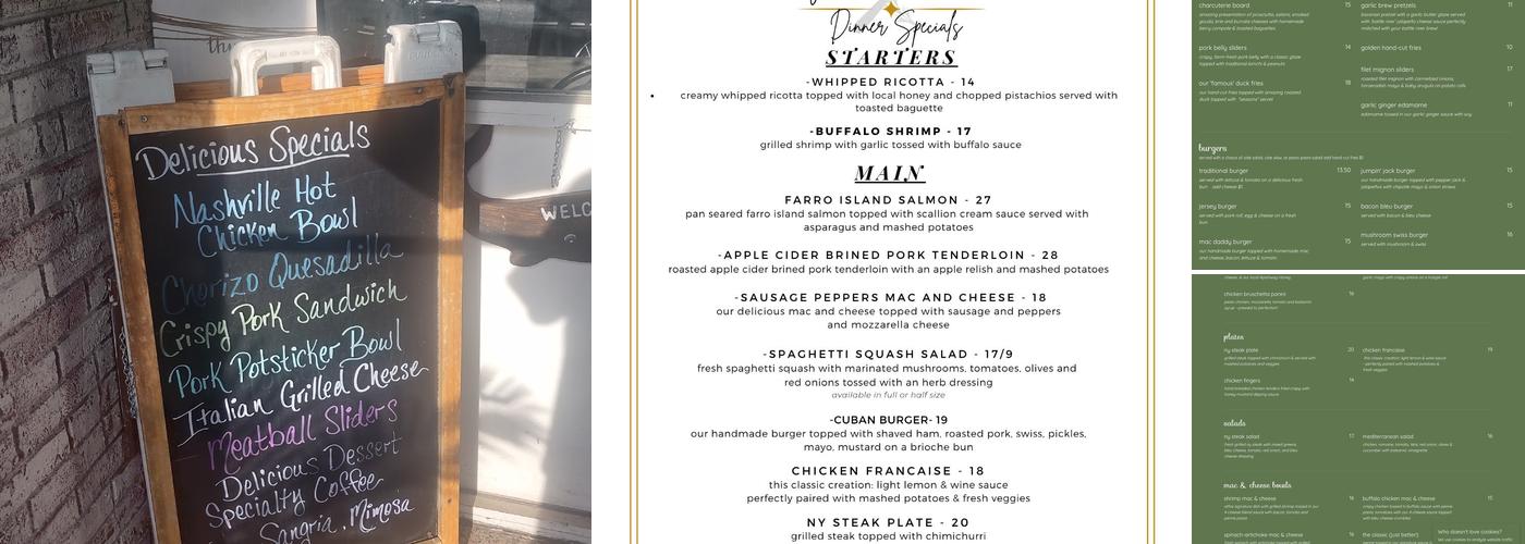 A Thyme for All Seasons Menu