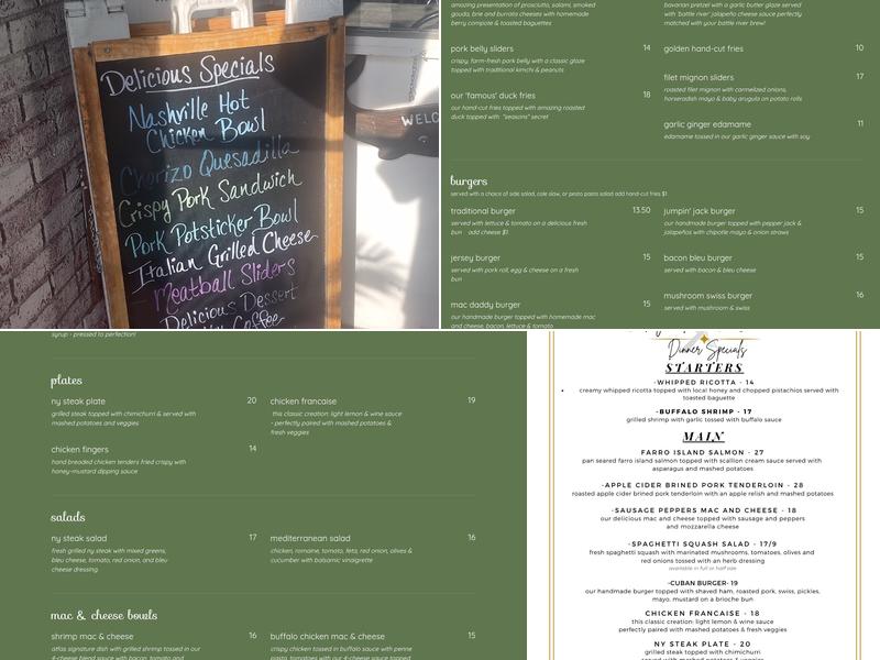 A Thyme for All Seasons Menu