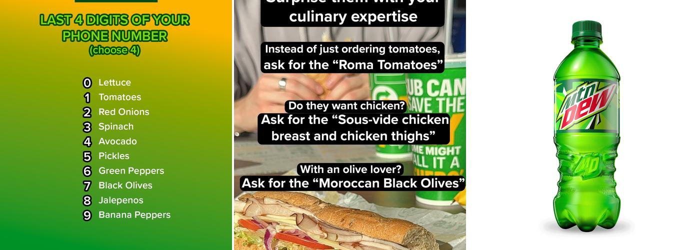 Subway Menu
