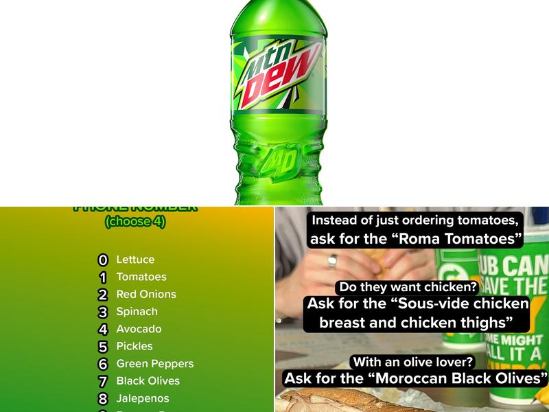 Subway Menu