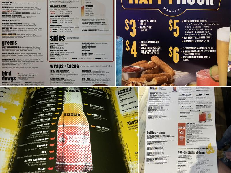 Buffalo Wild Wings Menu