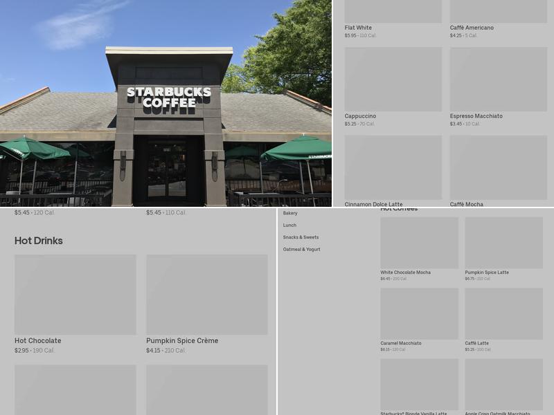 Starbucks Coffee Company Menu