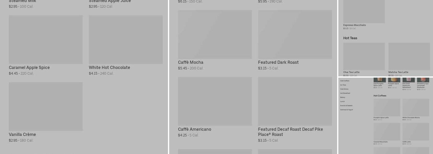 Starbucks Menu