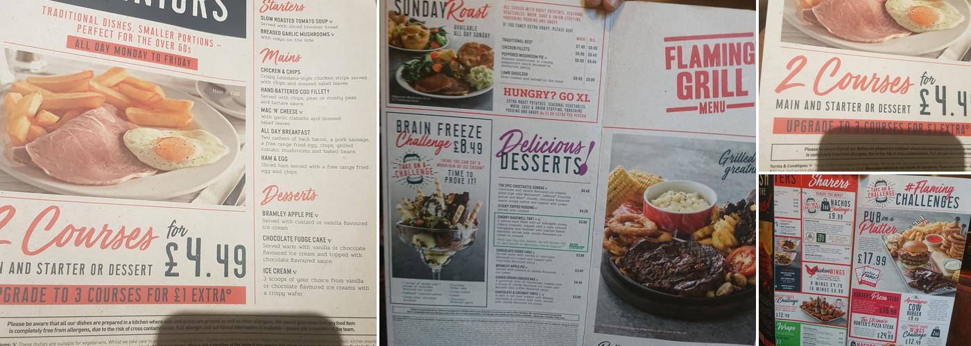 Melrose Inn, Greene King Pub & Carvery Menu