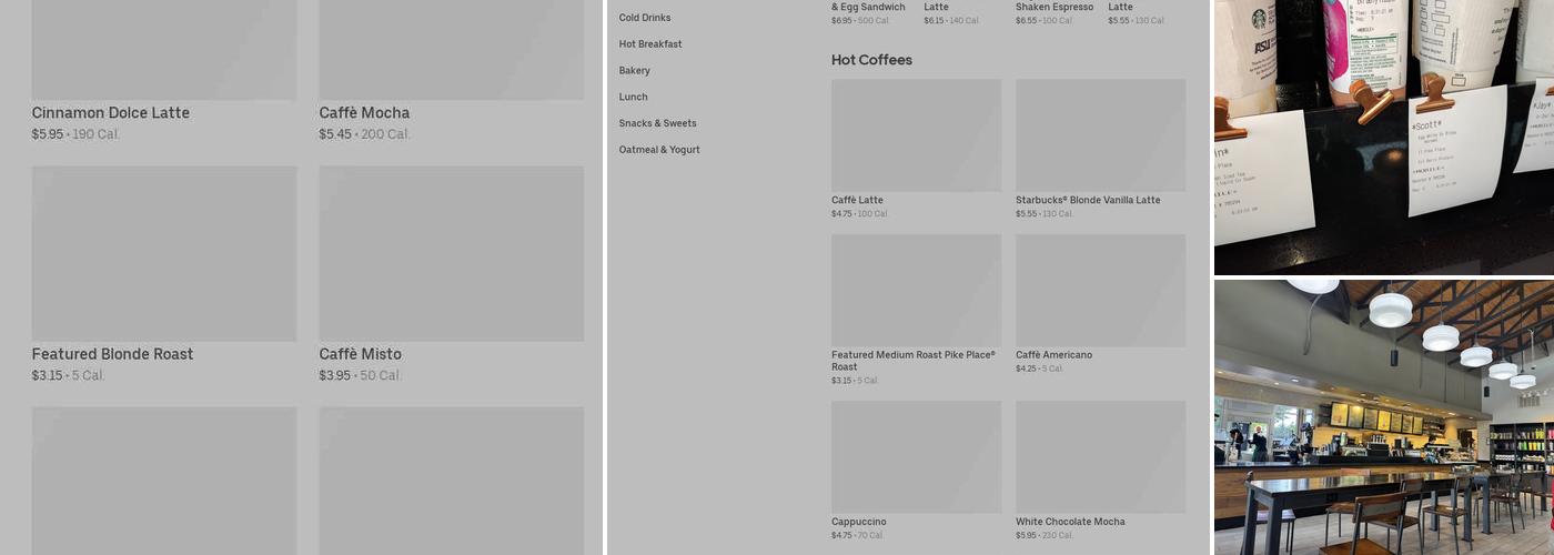 Starbucks Menu