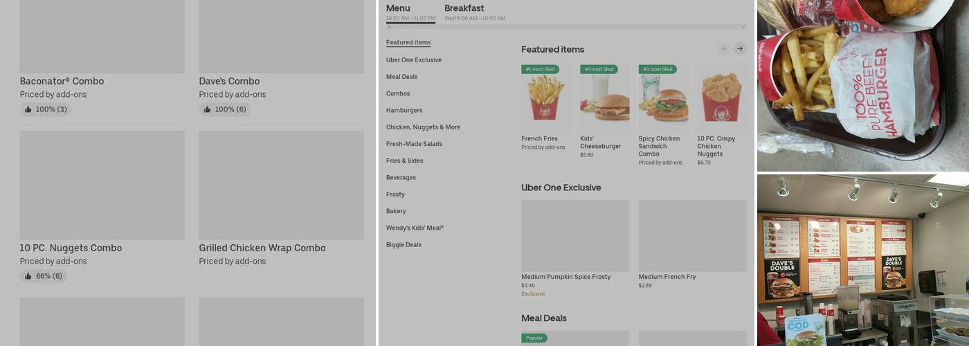 Wendy's Menu