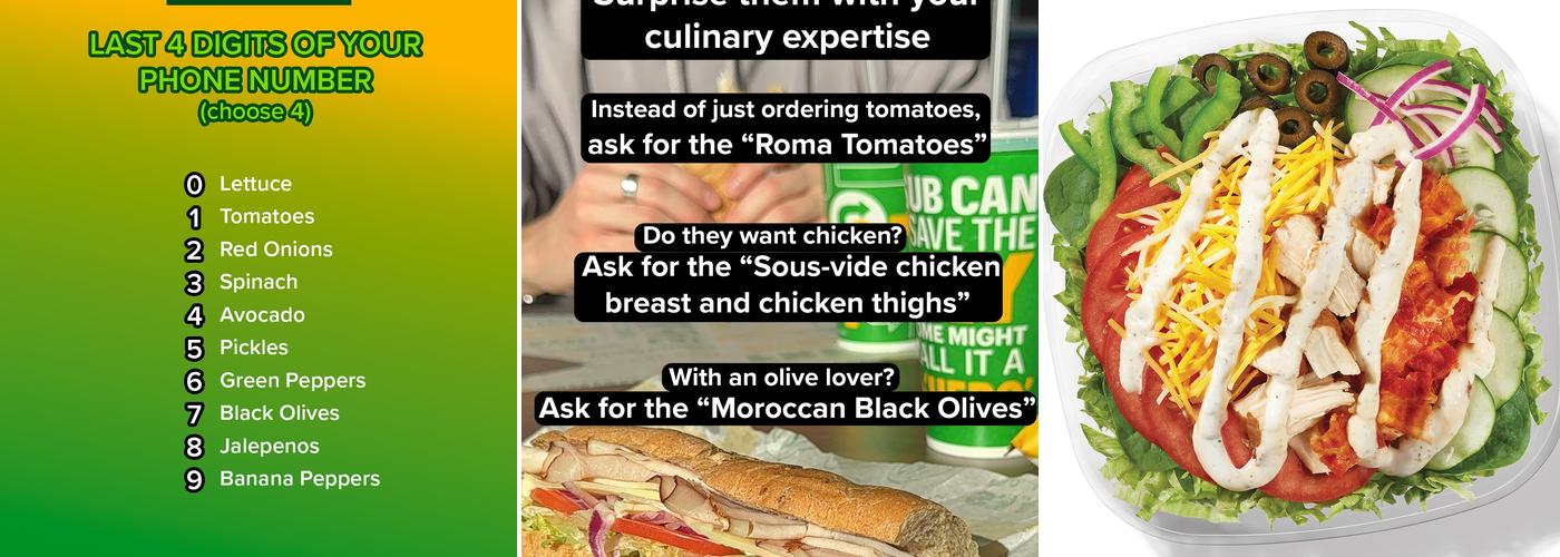 Subway Menu