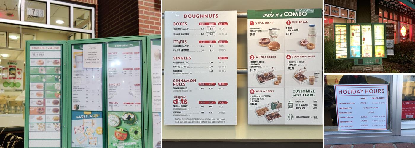 Krispy Kreme Menu