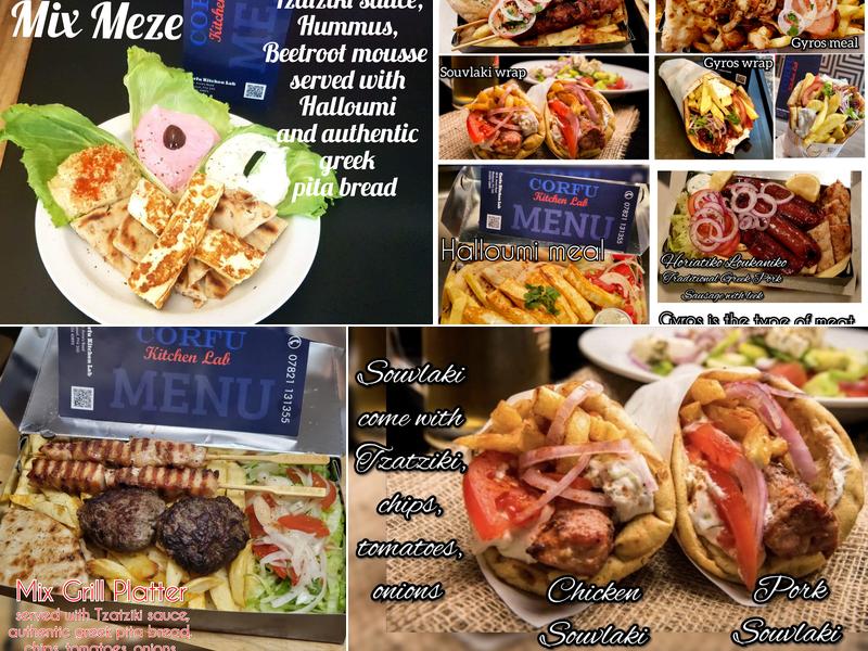 Corfu Greek Kitchen Lab Menu