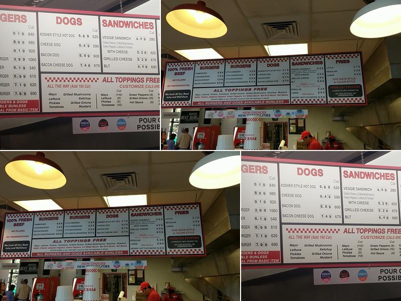 Five Guys Menu