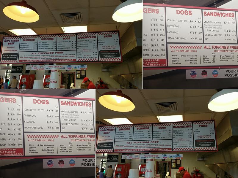 Five Guys Menu