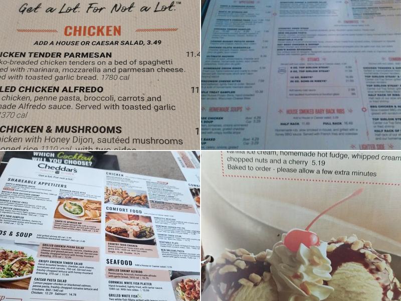 Cheddar's Scratch Kitchen Menu