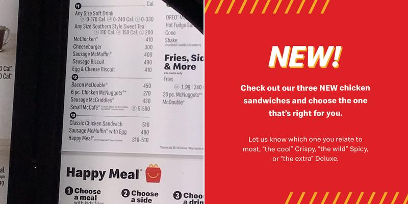 McDonald's Menu