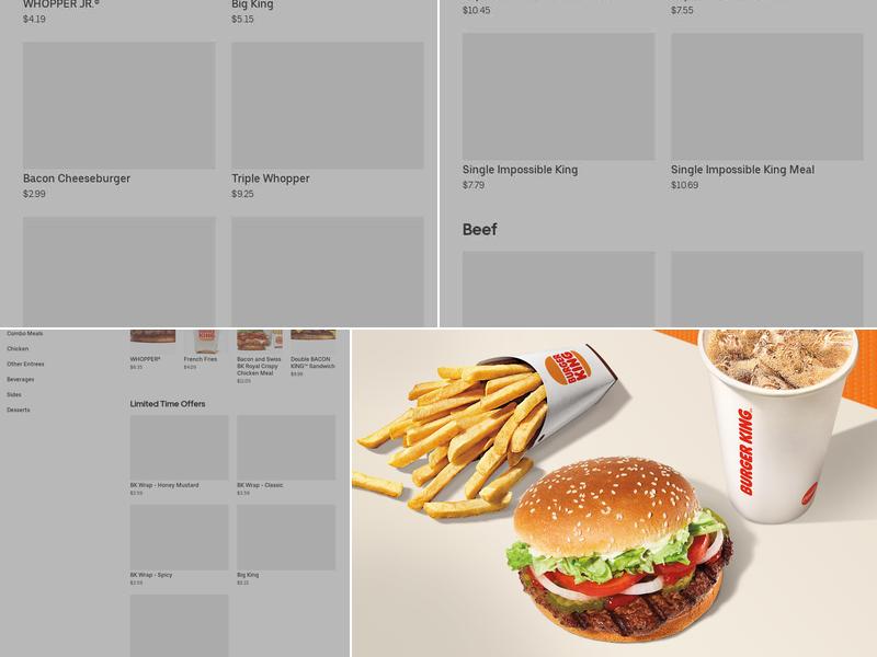 Burger King Menu