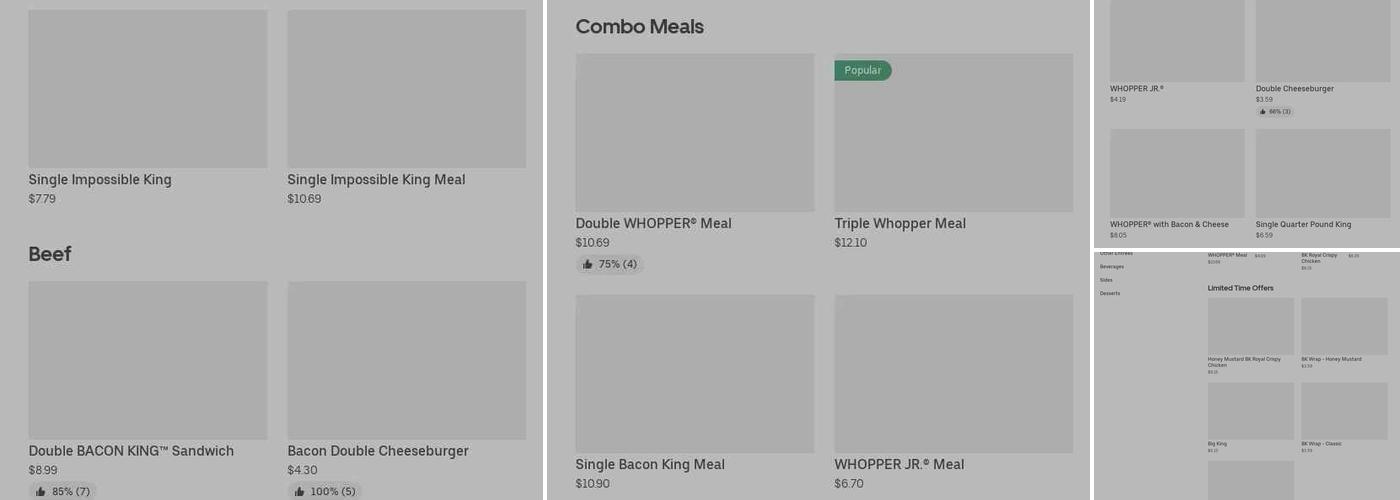 Burger King Menu