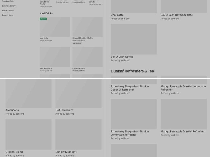Dunkin' Menu