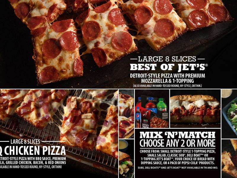 Jet's Pizza Menu