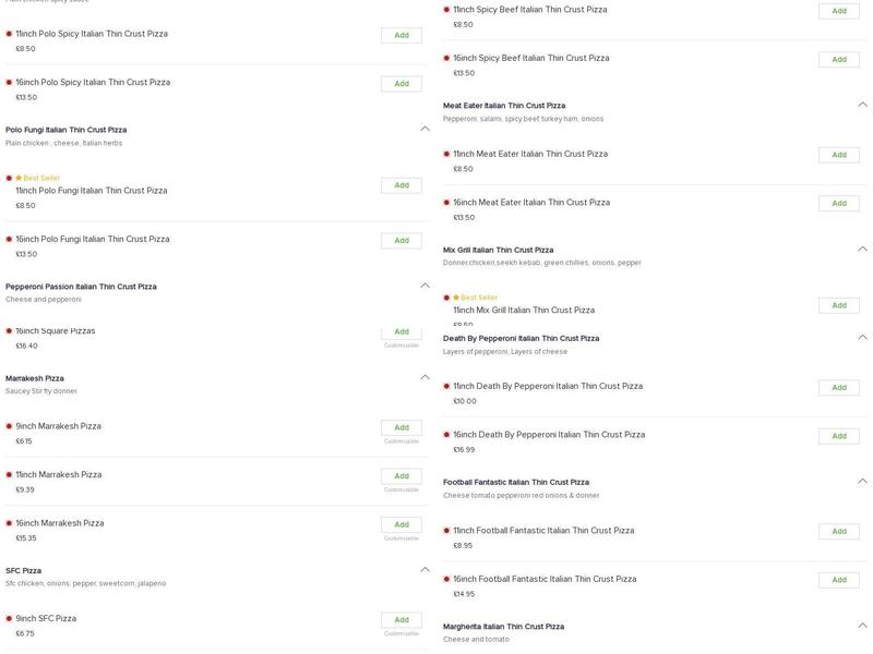 Pizza Palace Dewsbury Menu