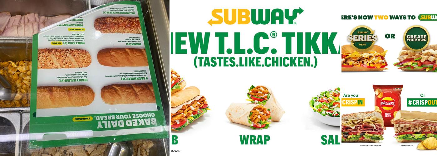 Subway Menu