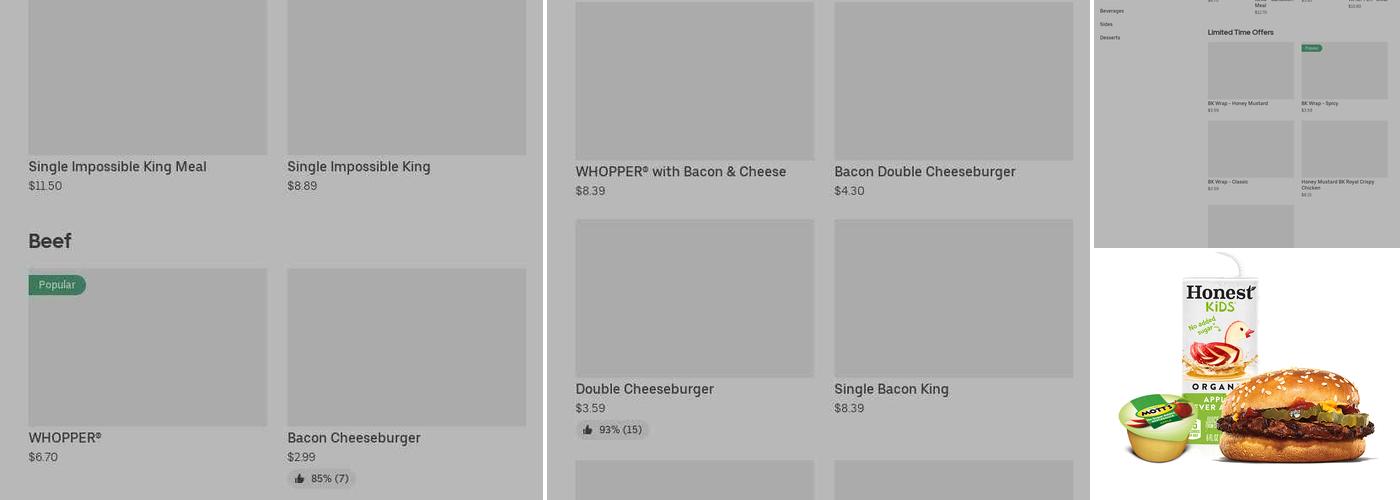 Burger King Menu