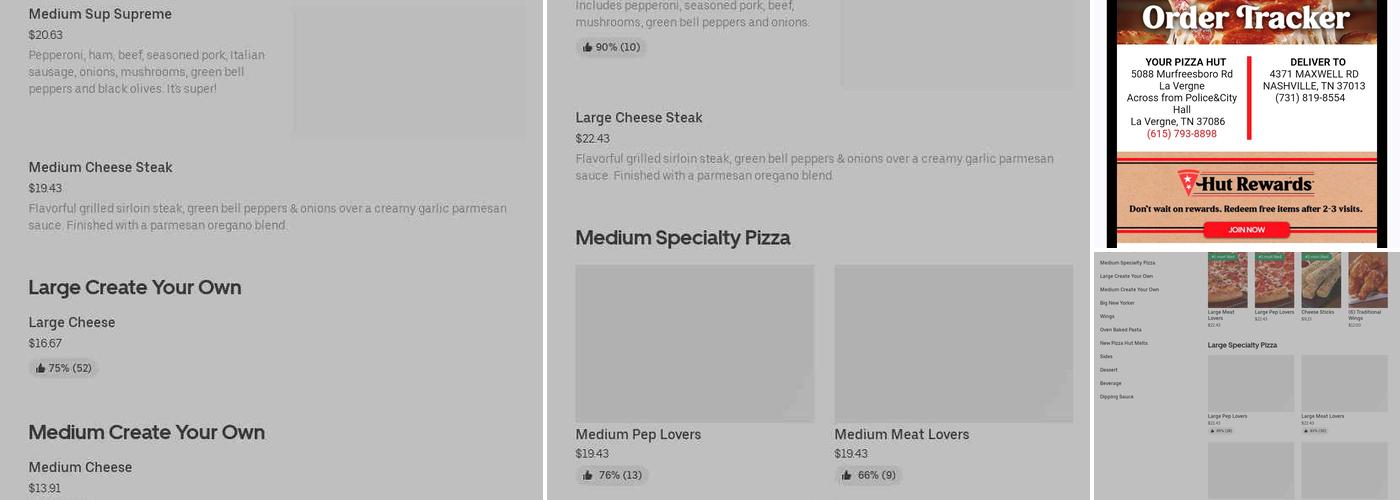 Pizza Hut Menu