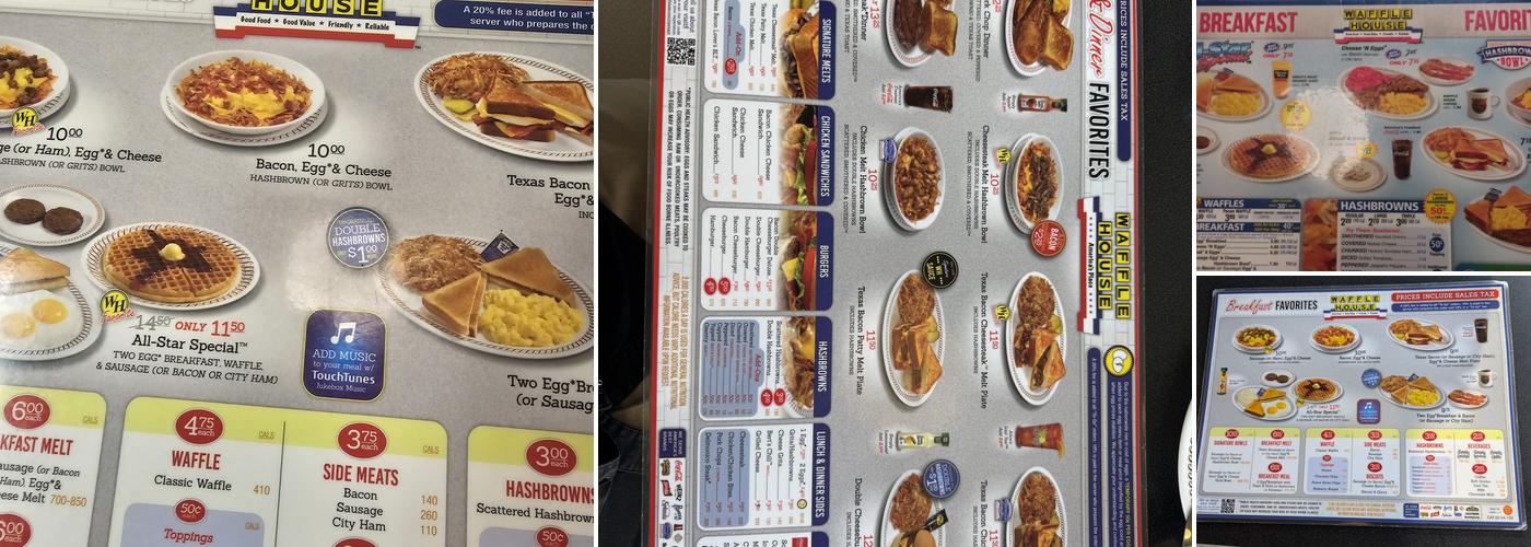 Waffle House Menu