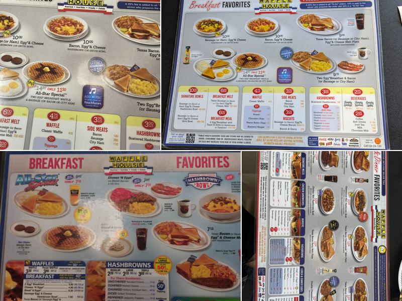 Waffle House Menu