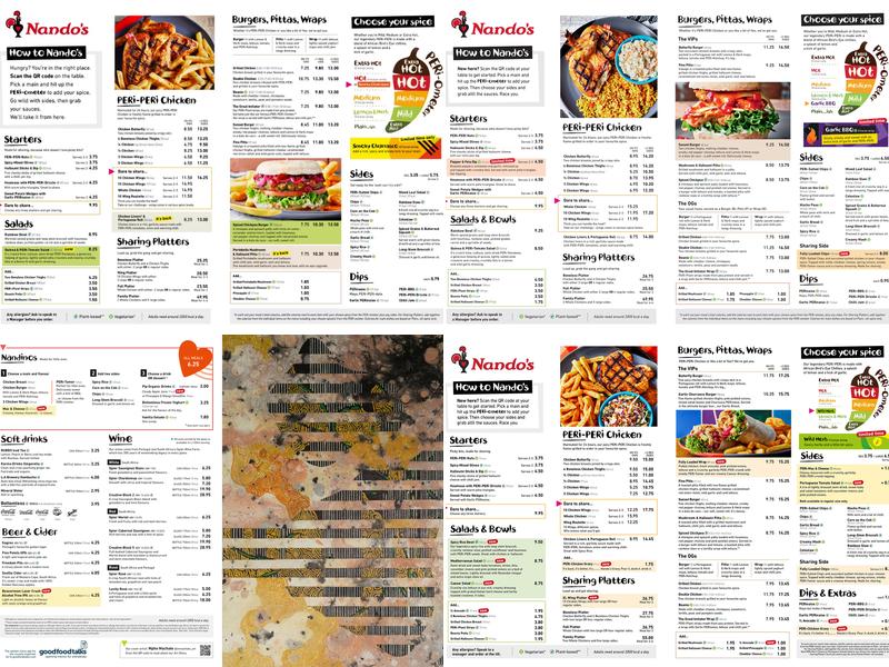 Nando's Swansea - The City Gates Menu