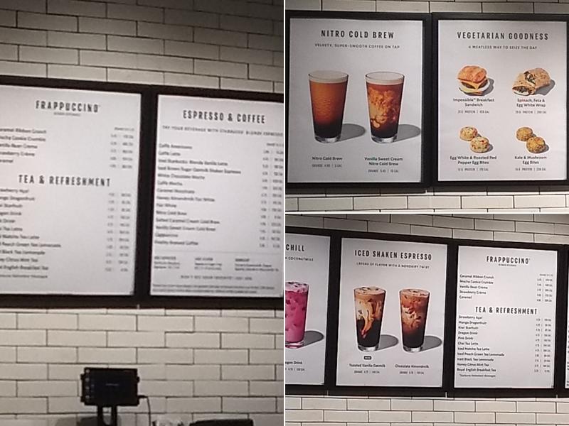 Starbucks Menu