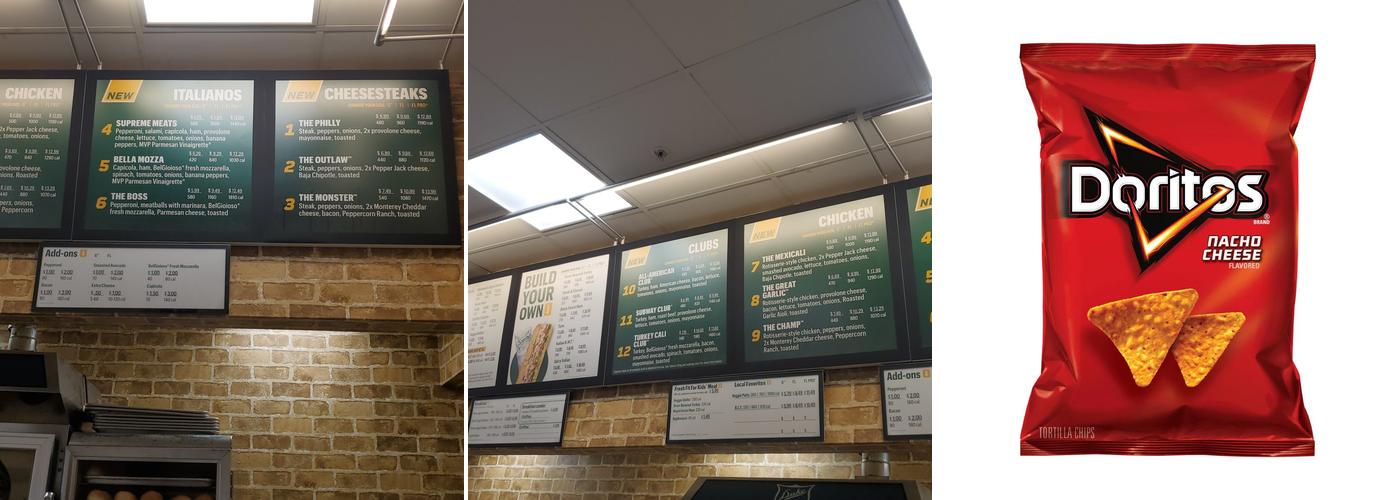 SUBWAY Menu