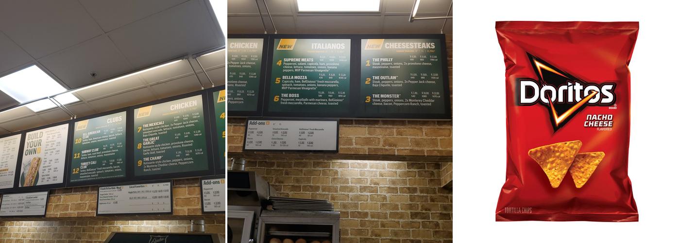 SUBWAY Menu