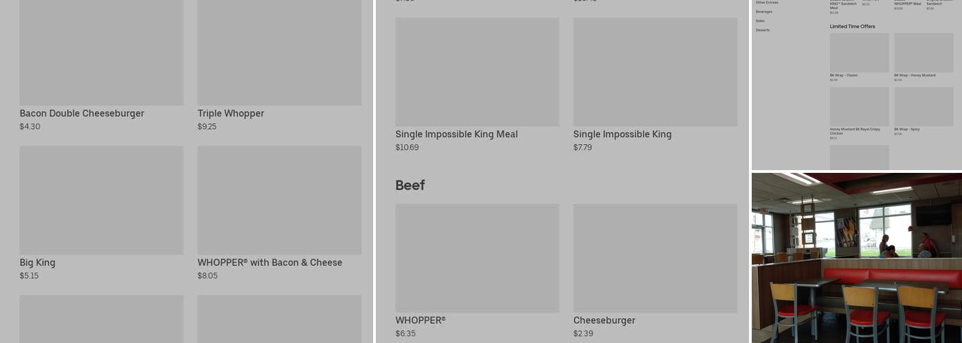 Burger King Menu