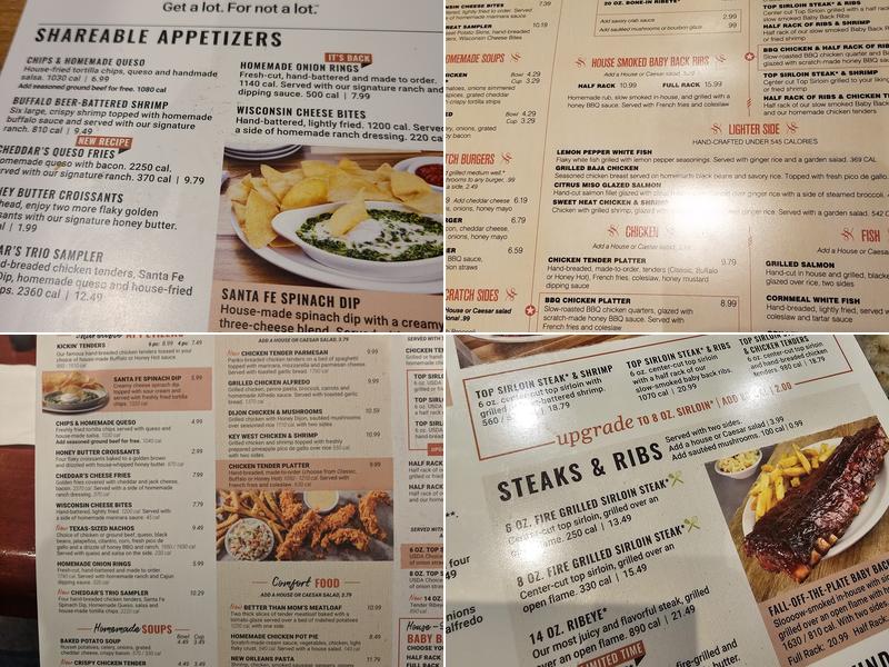 Cheddar's Scratch Kitchen Menu
