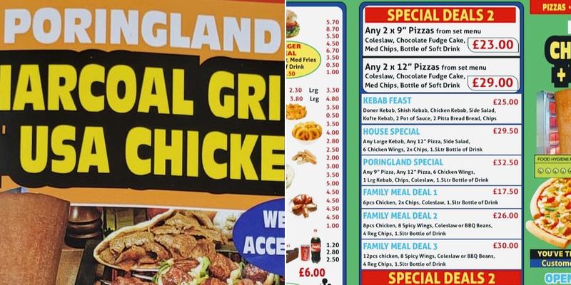 Poringland Charcoal Grill & U S A Chicken
