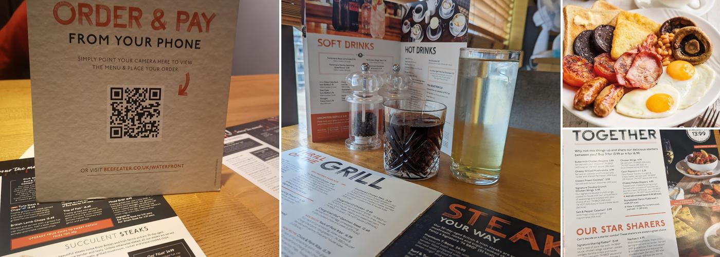 The Waterfront Beefeater Menu