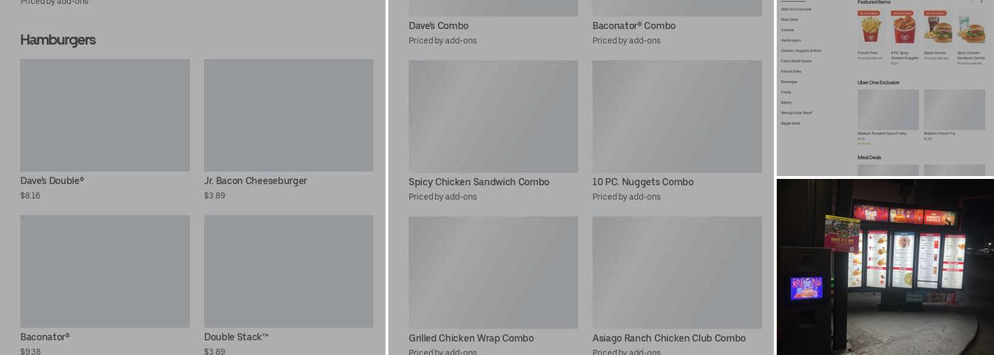 Wendy's Menu