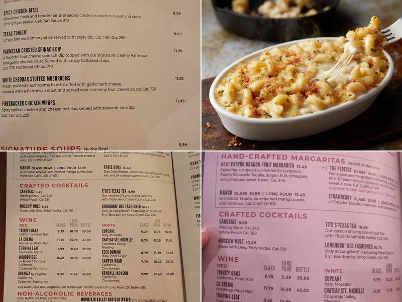LongHorn Steakhouse Menu