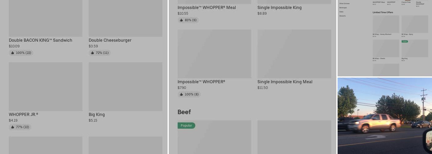 Burger King Menu