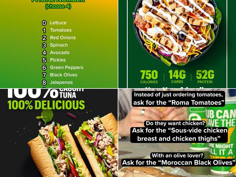 Subway Menu