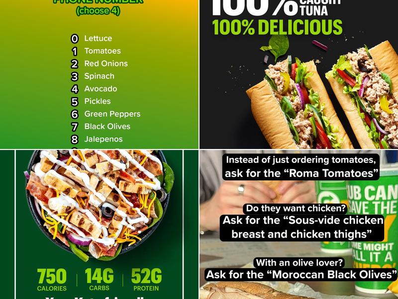 Subway Menu