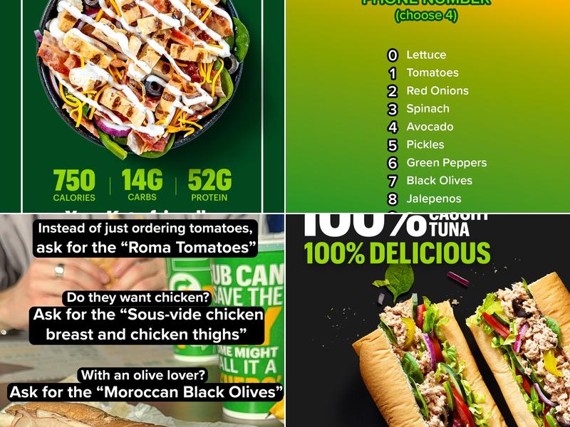 Subway Menu