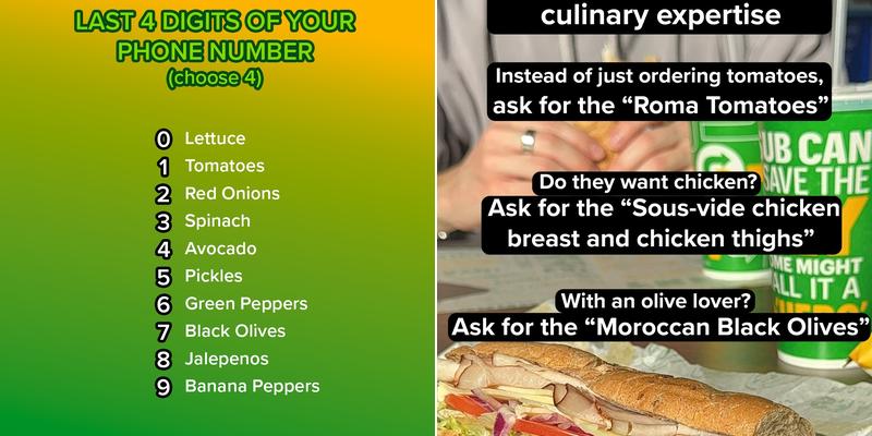 Subway Menu