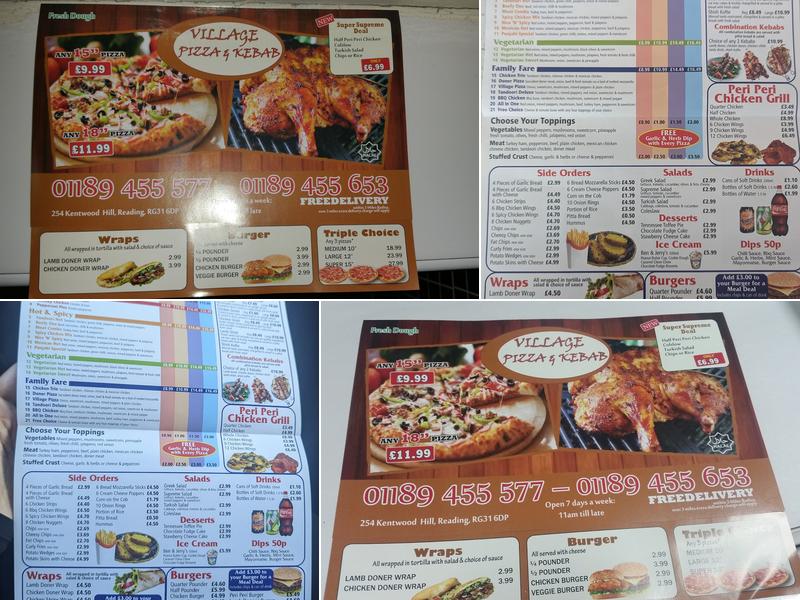 Village Pizza Menu