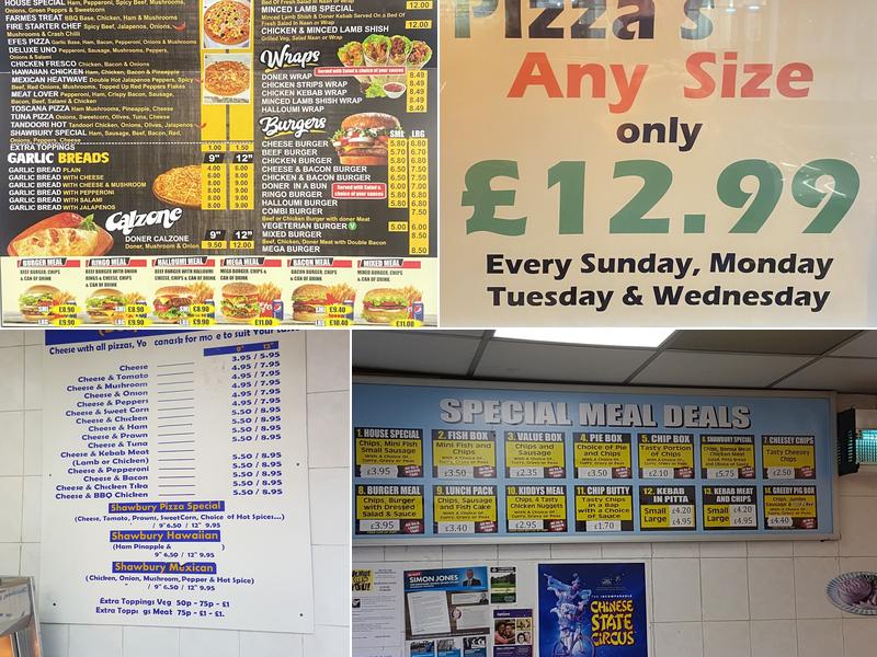 Shawbury Fish Bar Menu