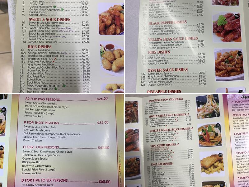 Yeung's Menu
